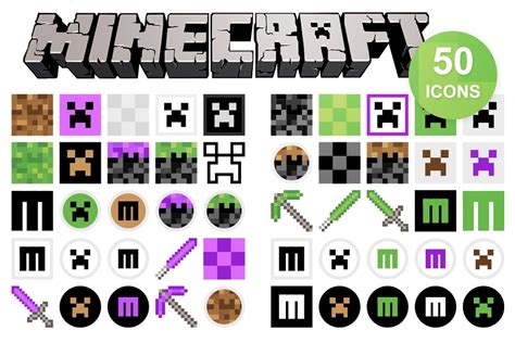 Minecraft Icons Graphics Templates And Designs From Creative Daddy