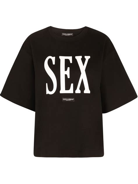 Dolce And Gabbana Sex Drop Shoulder T Shirt Farfetch