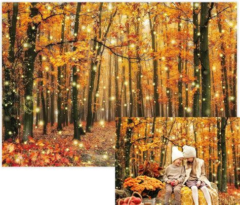 Allenjoy 7x5ft Fall Forest Scenery Photography Backdrop