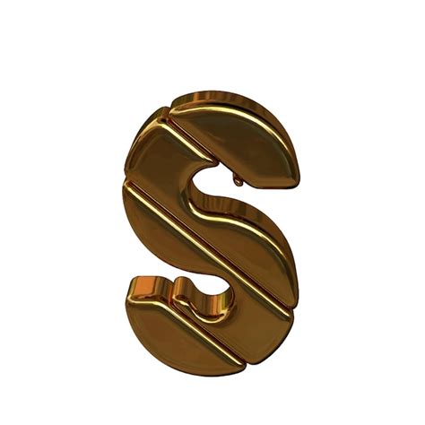 Premium Vector Gold 3d Symbol Made Of Bullion Letter S