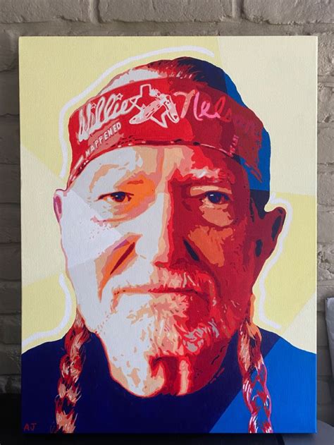 Willie Nelson Pop Art Painting Instagram Art Graphic Illustration