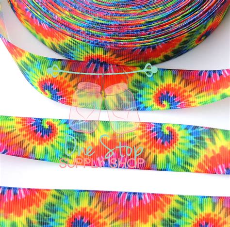Colorful Tye Dye Ribbon 2 Yards Or 5 Yards By Onestopsupplyshop15