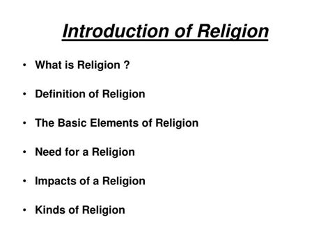 ppt introduction of religion powerpoint presentation free download id 3892026