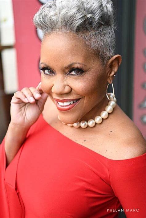 Lighten up your black hair with highlights! Hairstyles For Black Women Over 60 | Short grey hair ...