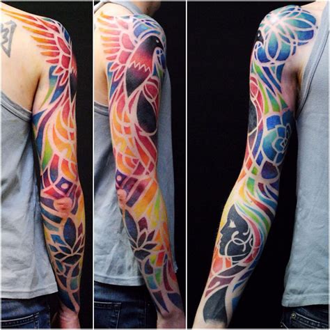 My Colourful Abstract Sleeve All Credit To Versusink Sleeve Tattoos Abstract Tattoo Tattoo