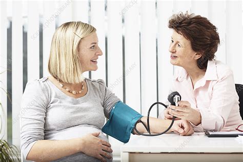 Woman Consulting Pregnant Woman Stock Image F003 6023 Science Photo Library
