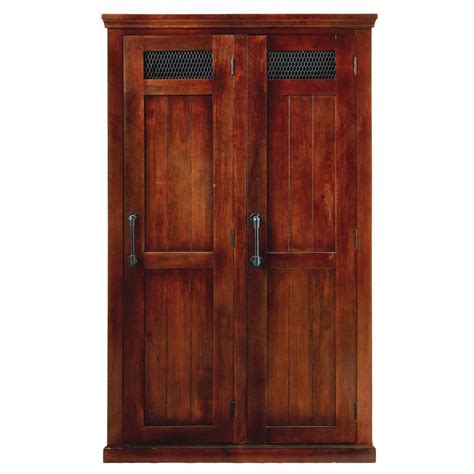 Home Decorators Collection Ethan 2 Door Wooden Storage Locker In Brown