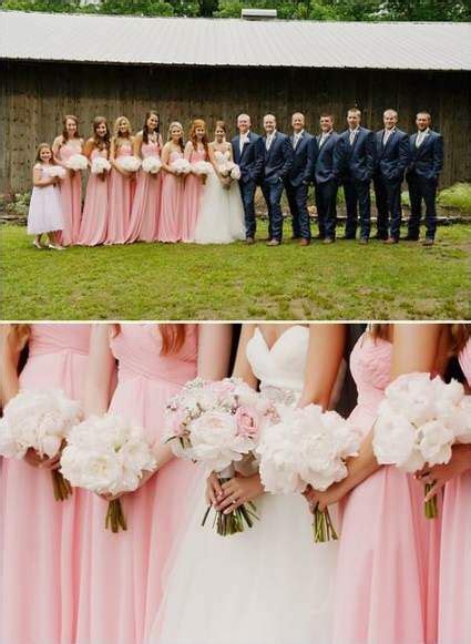 Trendy Wedding Party Pink Navy Blue Ideas White Wedding Bouquets