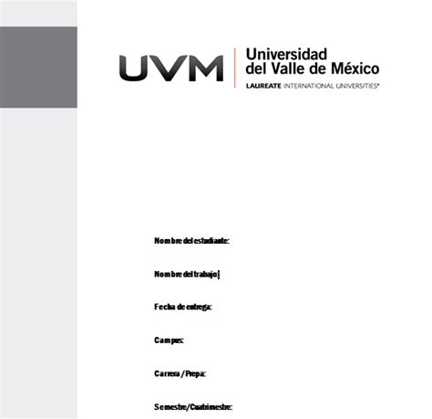 Hoy te voy a plantear un juego matemático muy divertido pero has de prometer que no vas a mirar el resultado sino que has de ir haciéndolo paso a este nuevo paso es un poquito más complicado pero se puede hacer de cabeza. Universidad del Valle de México | Plantilla - Portada de trabajos UVM (a ... | Portadas de ...