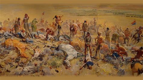 The Last Stand Painting Little Bighorn Custer S Last Stand Print