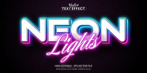 Premium Vector Neon Glowing Text Effect Editable Neon Light Text Style