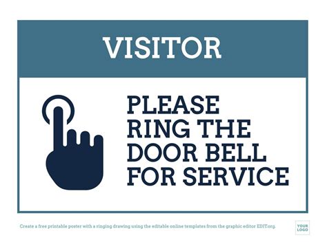 Pvc Notice Please Ring Bell Please Press Doorbell And Wait Signage For