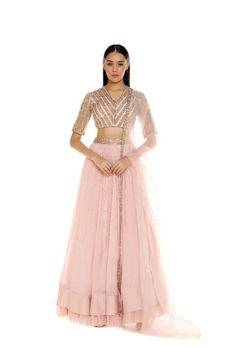 Bridaltrunk Online Indian Multi Designer Fashion Shopping Nargis Pink Lehenga Set