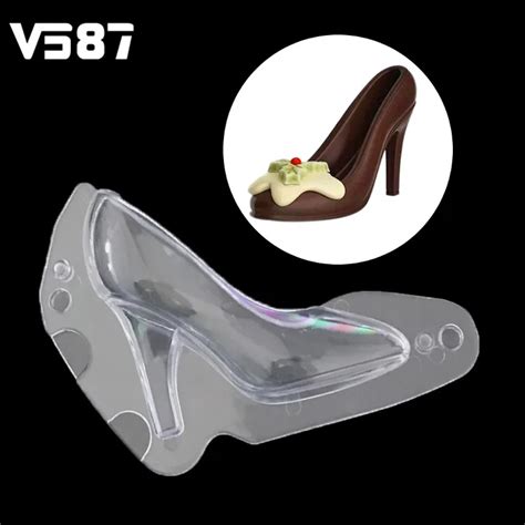 3d Woman High Heel Chocolate Mold Shoe Polycarbonate Pc Chocolate Candy