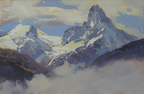 Mountain In The Clouds Painting By Alexander Babich Fine Art America
