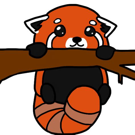 Cute Red Panda Drawing Writing And Marking Pencils Jan