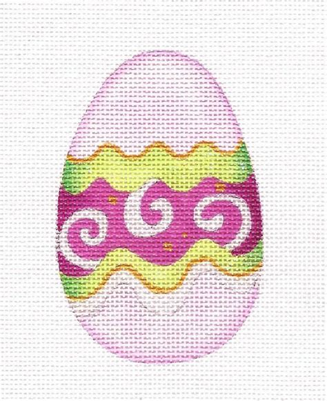 Pastel Colors Hp Needlepoint Egg Canvas 21 By Linda Grayson Strictly
