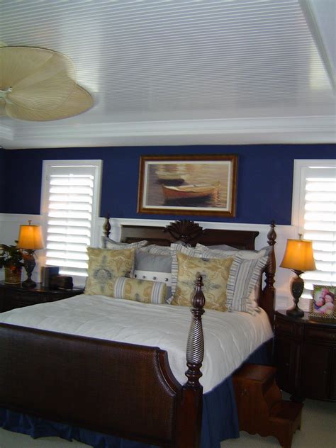 The glass window adds some balance into it. beadboard ceiling | Bedroom renovation, Beadboard ceiling ...