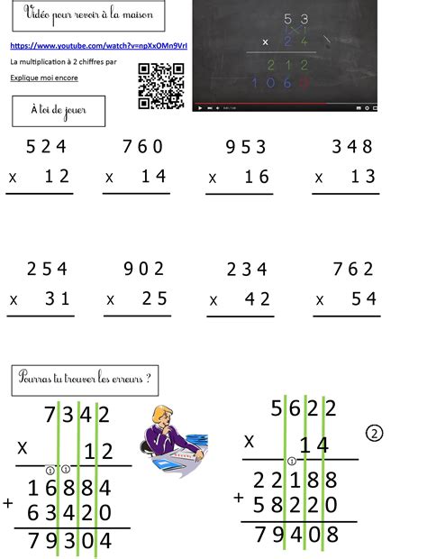 Multiplication à 2 Chiffres Bis Calcul Ce2 Mathématiques Ce2