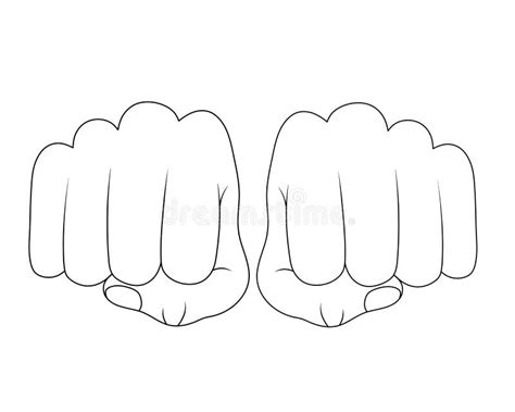 Two Clenched Into A Fist Hands Stock Vector Illustration Of Victory
