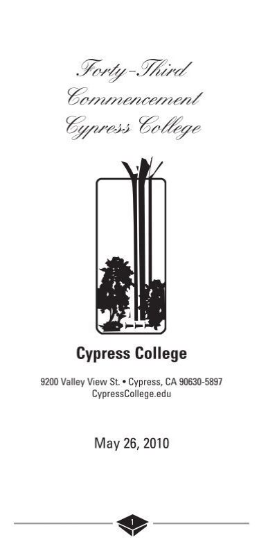 Cypress College Forty Third Commencement Program