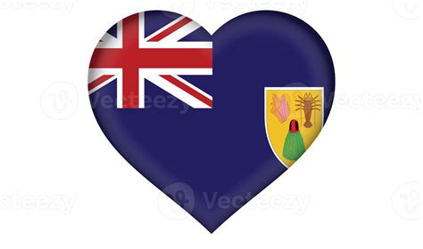 Free Turks And Caicos Islands Flag Icon In The Form Of A Heart