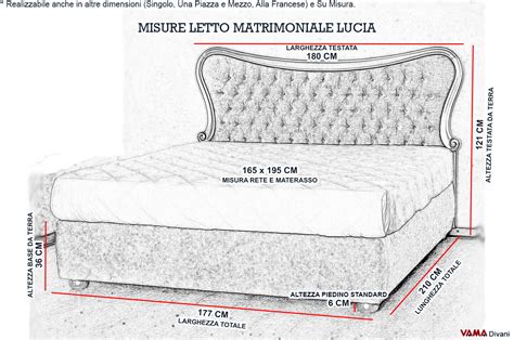 Cerchiamo di capire quali sono altezza. Letto Matrimoniale in Pelle con Cornice in Legno e Capitonnè