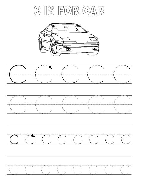 Trace the Letter C Worksheets | Activity Shelter