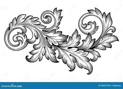vintage baroque victorian frame border monogram floral ornament scroll engraved retro pattern