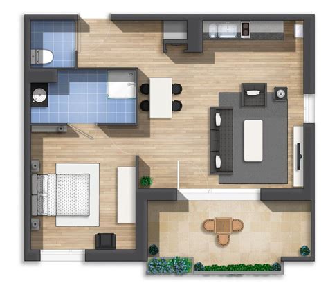 Floor Plan Rendering 2d By Talens3d 3d Drawings Pencil Drawings