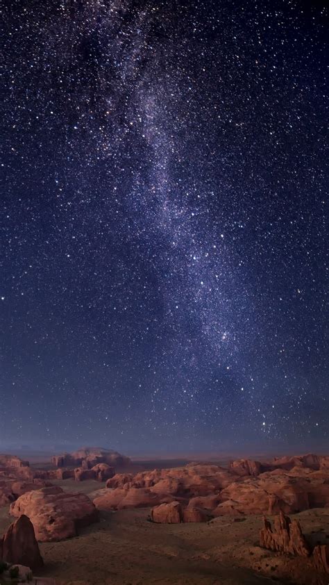 Milky Way Over Arizona Desert Mesas Monument Valley Kayenta Arizona