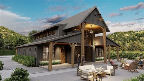 Beautiful Barn House Plan With Guest Quarters And Optional Foyer MS Architectural
