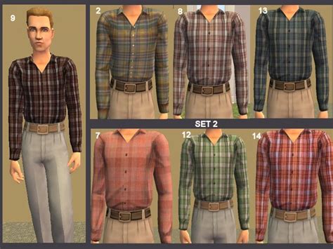 Mod The Sims Vintage Shirts For Males