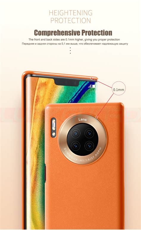 Phone Case For Huawei Mate 30 Pro Ultra Thin Protective Orange Hard Pc