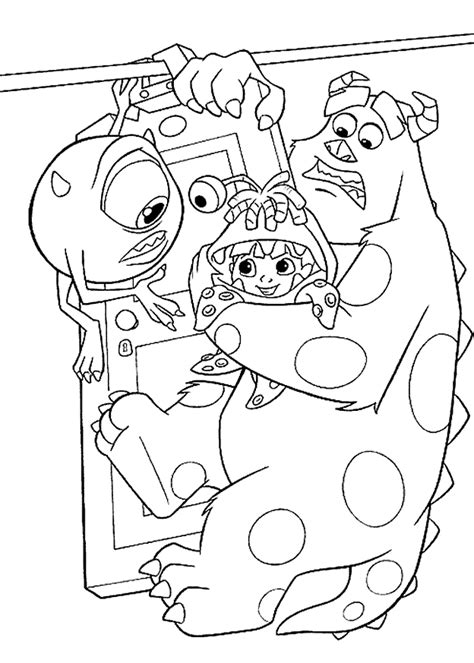 The most common monsters inc coloring material is plastic. Monsters inc Coloring Pages - Coloringpages1001.com