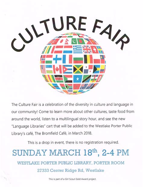 Culture Fair At Westlake Porter Public Library The Villager Newspaper