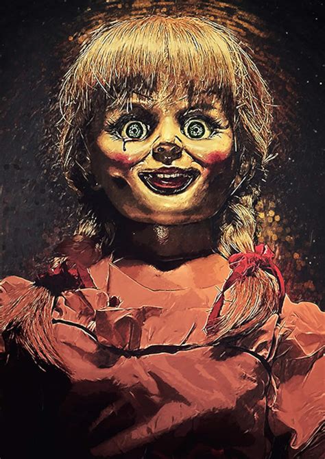Annabelle Illustration Horror Decor Horror Film Movie Etsy