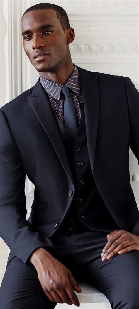 Suit Up Navy Is The New Black Well Dressed Men Mens Outfits Stylish Men