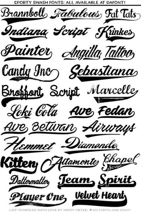 Heres A List Of Fonts With Swooshes On Dafont Pick A Font You Like