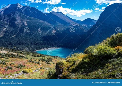 Grinnell Lake In Glacier National Park Stock Photo Image Of Outdoors