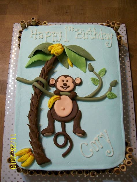 Monkey Cakes Decoration Ideas Little Birthday Cakes