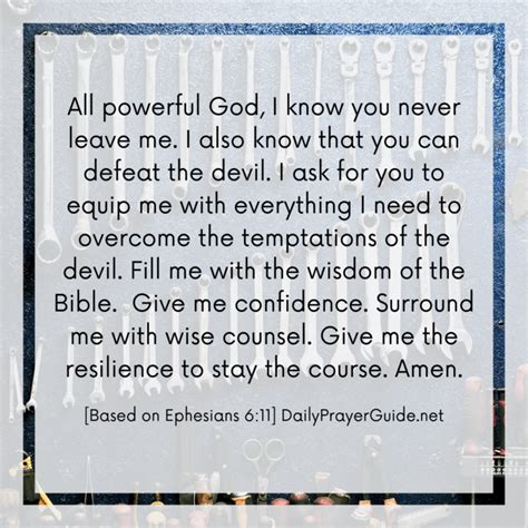 A Prayer To Put On The Armor Of God Ephesians 611 Daily Prayer Guide