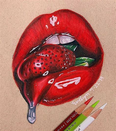 Pin By Linda Otto On Girly Prismacolor Art Lip Drawing Realistic