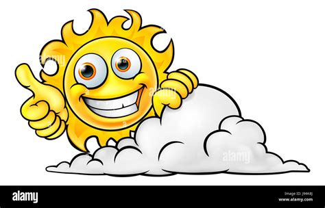 Un Personaje De Dibujos Animados De Sun Mascota Sonriente Y Dando Un