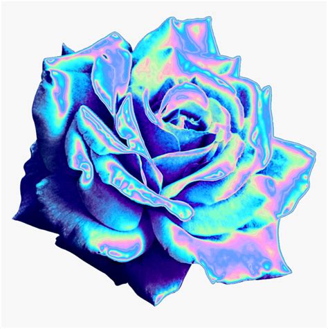 Top 10 Holographic Flowers These Stickers And So Much Aesthetic Blue