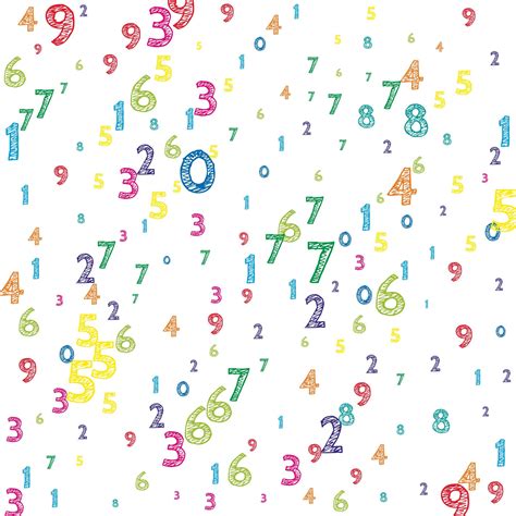 Premium Photo Falling Colorful Orderly Numbers Math Study Concept