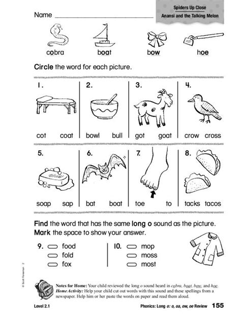 One way of spelling the long /o/ sound, is using the letters oa. phonics-long-o-o-oa-ow-oe-review-worksheet.jpg (640×843 ...