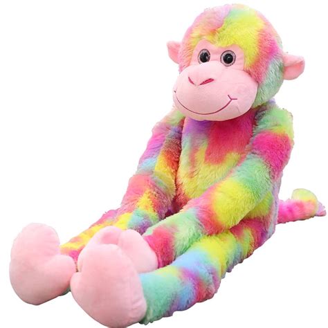 Colour Long Tail Monkey Plush Huggable Deluxe Furry Critter Stuffed Toy