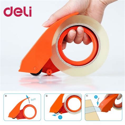 deli  tape dispenser manual sealing device tape cutter baler carton sealer width mm