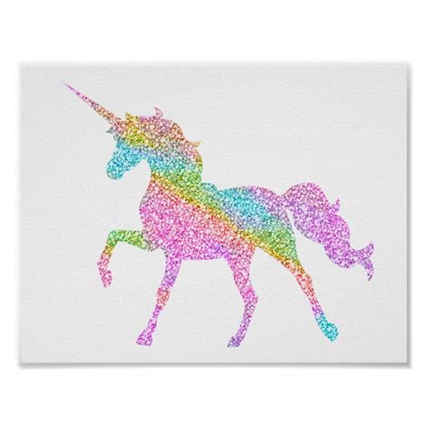 Glitter Unicorn Poster In 2020 Unicorn Poster Unicorn